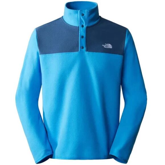 The North Face TKA Glacier NF0A4AJDSV9 Men's Blue Mock Neck Sweatshirt NCL151 - Picture 1 of 6